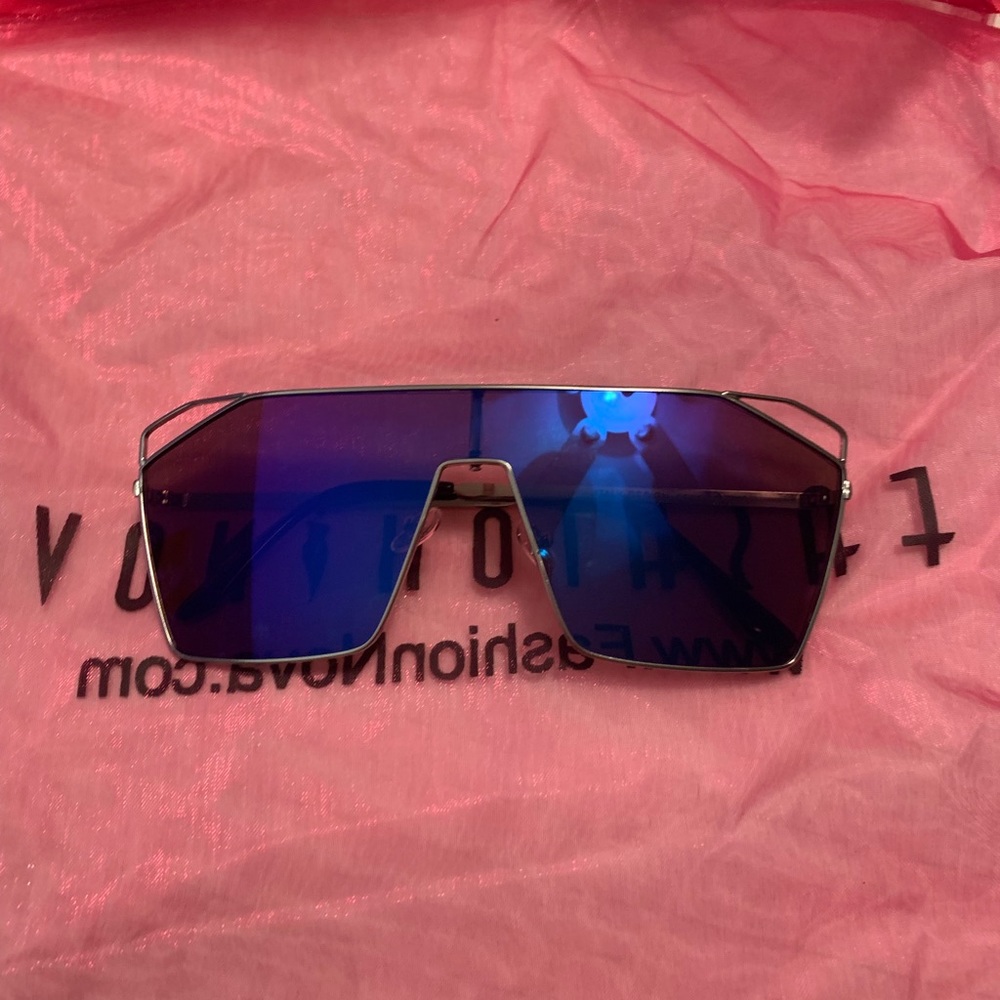 Blue/combo big sunglasses